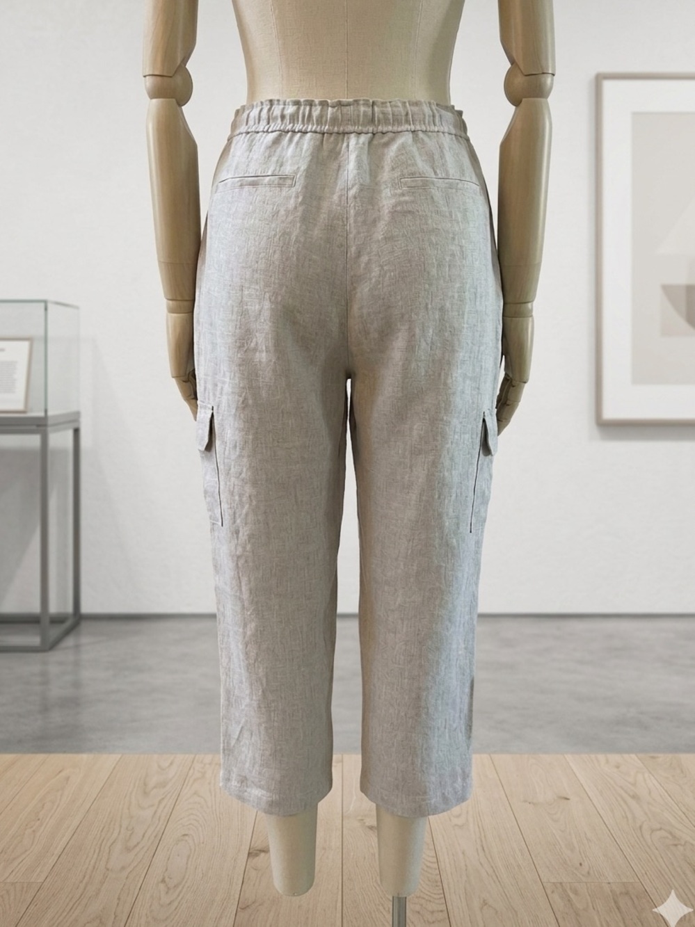 Tommy Bahama Twill Khaki Women's Linen Cargo Capris XL NWT - Picture 3 of 14